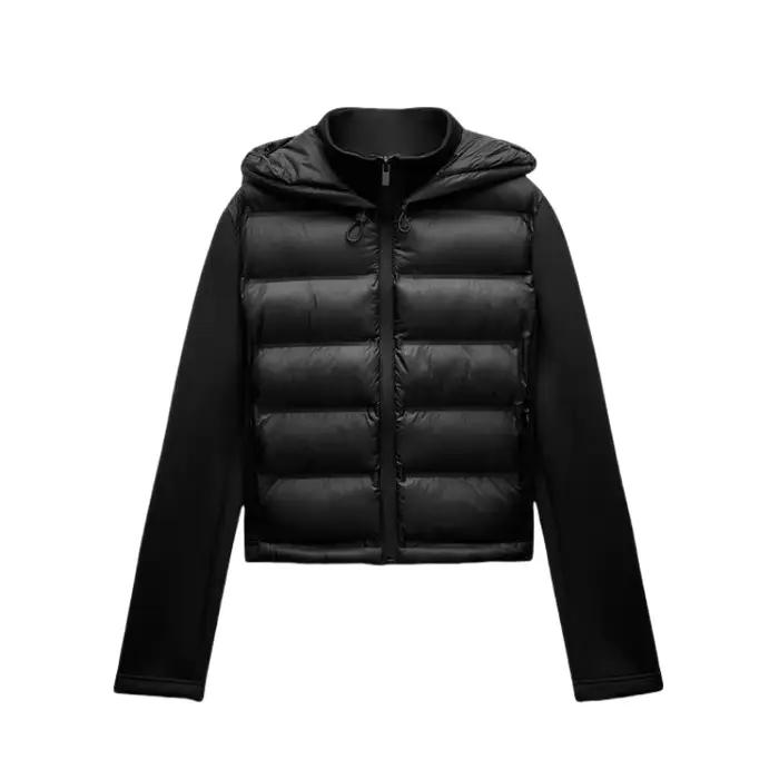 2025 hiver nouveauté doudoune chaude légère pour femme avec manches longues et manteau de sport à ca