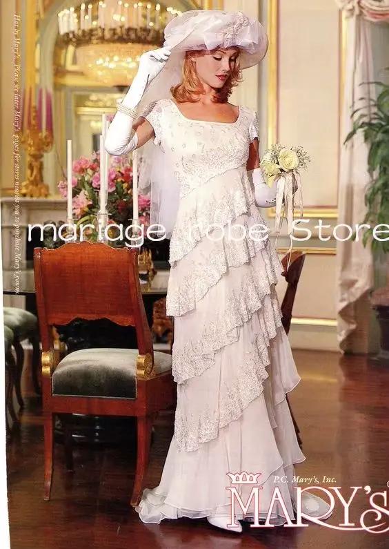 Robe de mariée en mousseline de soie avec jupe à plusieurs niveaux, tenue de luxe, adaptée aux patie