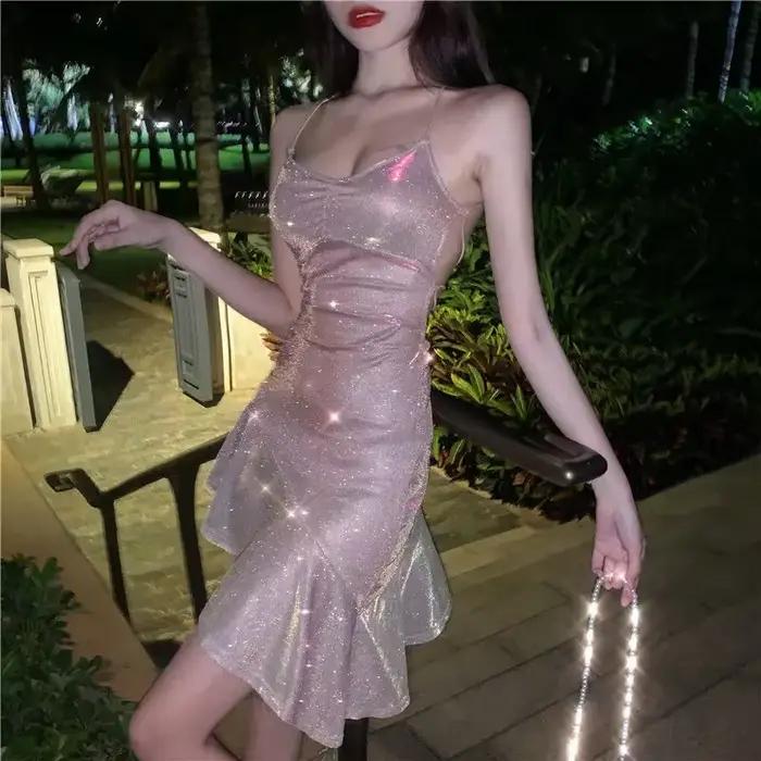 Robes Femme Robe d'été femmes irrégulière licou Robe De Mujer Femme Robe