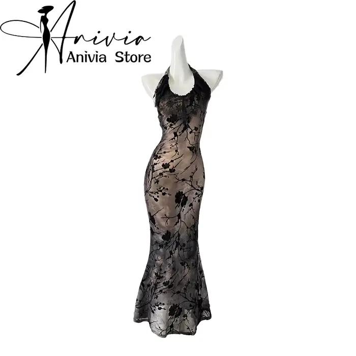 Robe de soirée en dentelle gothique noire pour femmes, robes longues lancées par fibre, frocs une pi