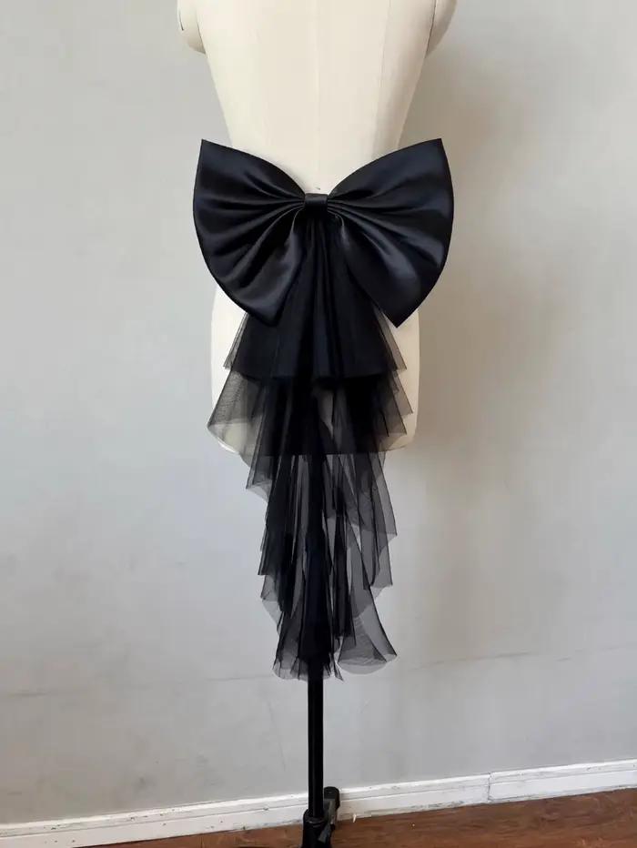 Robe de mariée élégante en Satin et Tulle détachable, décorations pour robe de mariée, ceinture de m
