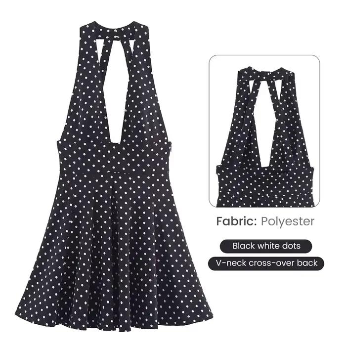 Robe trapèze brodée en dentelle blanche pour femmes, dos nu, col licou, mince, sexy, fête, nouveau,