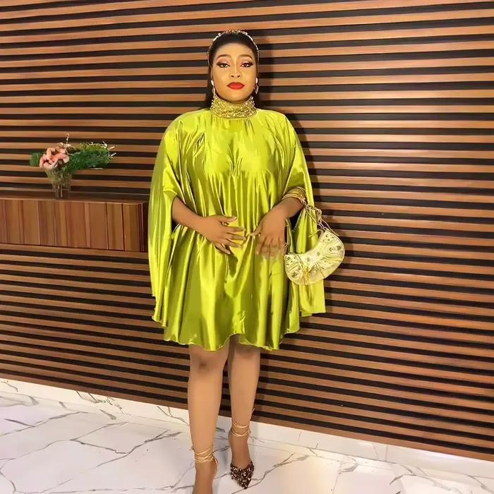 2025 Dernier! Robe de mariée pour femmes africaines, brocart brodé avec décoration Bazin, Robe Boubo