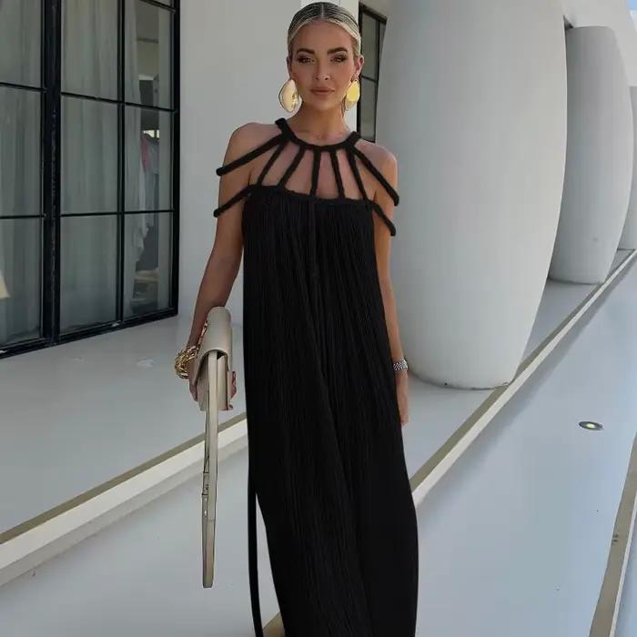 Robe de plage d'été, mode bord de mer, robe de plage sexy à bretelles, chemisier bikini à bretelles