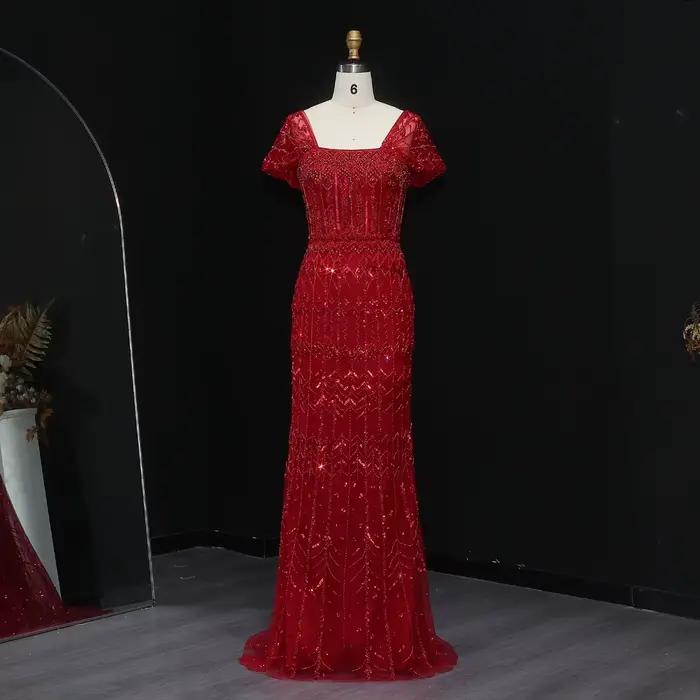 Sharon Said arabe blanc luxe dubaï sirène robe de soirée avec mancherons 2026 pour les femmes robes