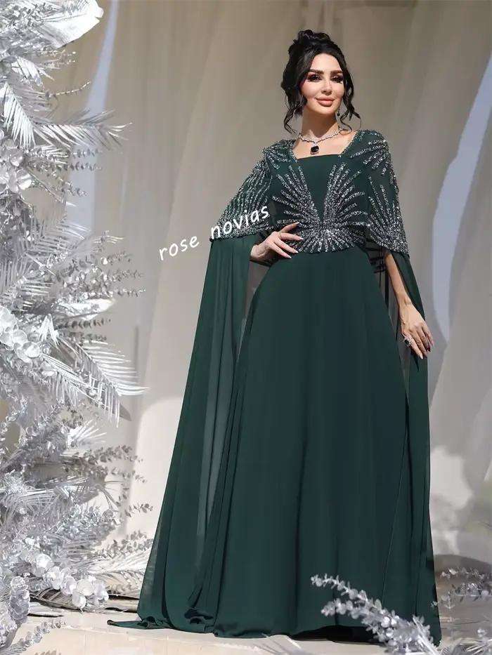Robe de soirée personnalisée à paillettes, col carré, ligne a, longue, sur mesure, élégante, fête de