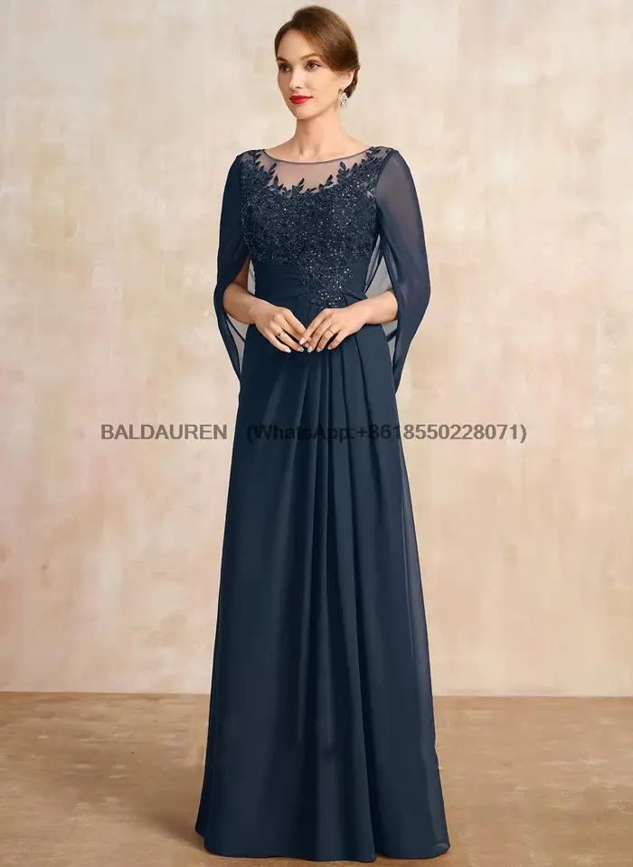 Robes de mère A-ligne personnalisées pour les mariages, robes de soirée en dentelle, robe de soirée