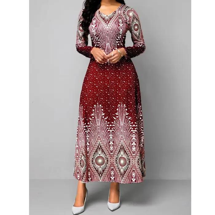 Nouvelle Robe Longue Femme Sud-Africaine 2026 – Robe d'Été Imprimée Dashiki Tendance pour Femme, Rob