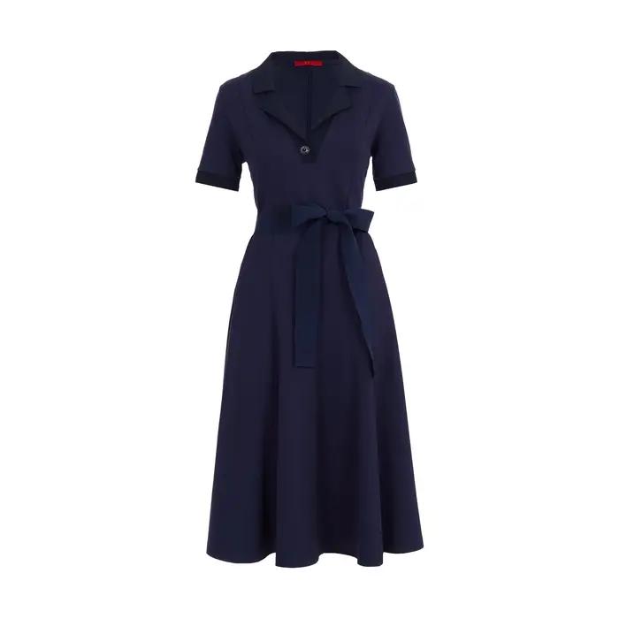 Robe élégante mi-longue pour femmes, idéale pour le travail