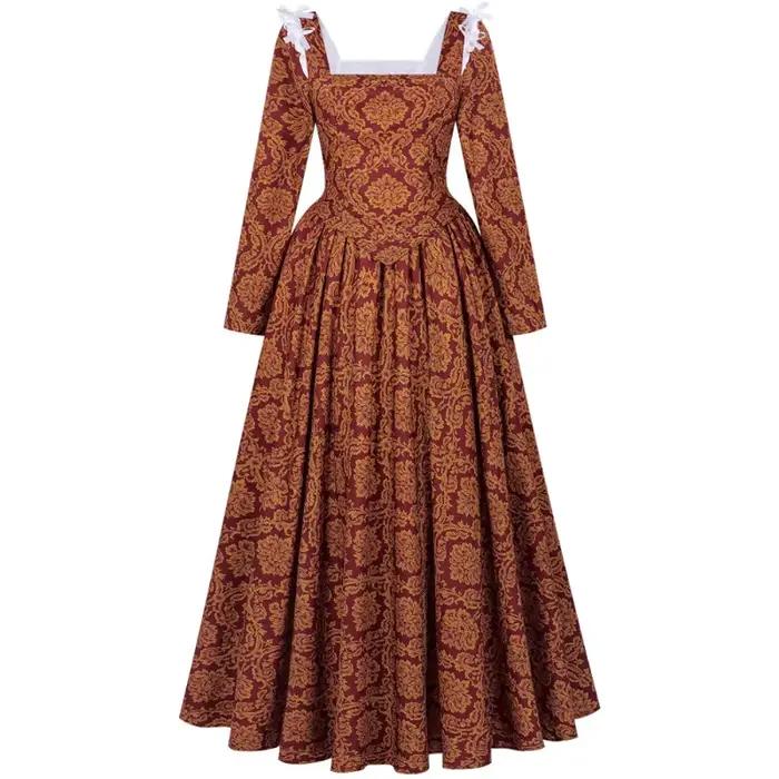 Robe de Cour Renaissance pour Femme, Robe Médiévale, Costume Formel de Cosplay, Costume Italien