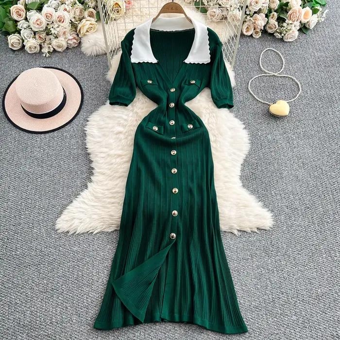 Robe longue décontractée pour femme REALEFT