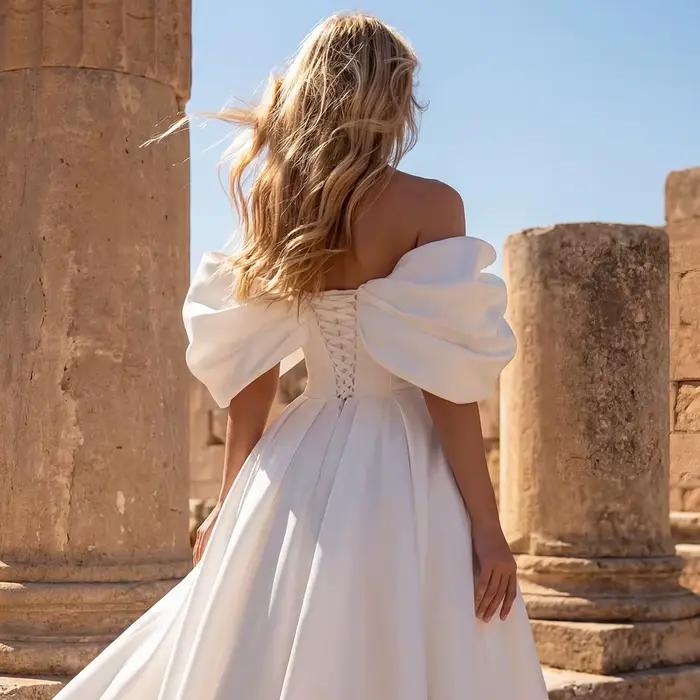 Robe de mariée Simple en Satin