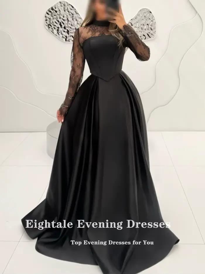 Robe de mariée noire arabe Eightale