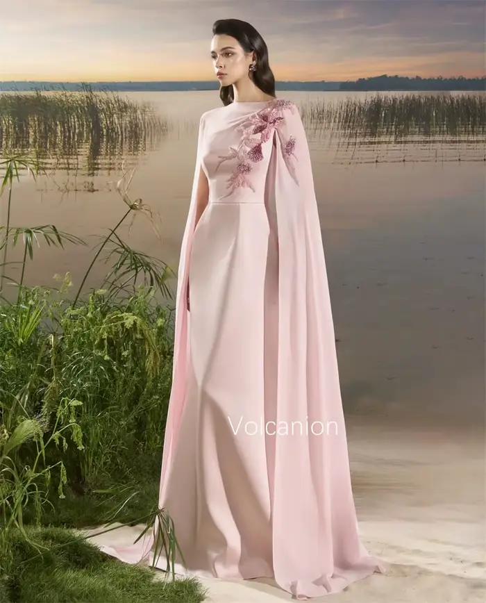 Robes de soirée longues à col rond