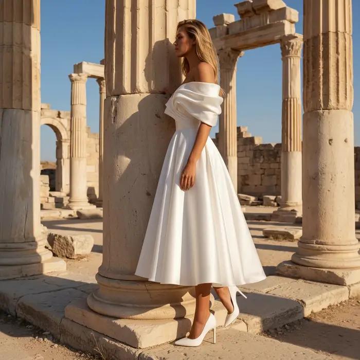 Robe de mariée Simple en Satin