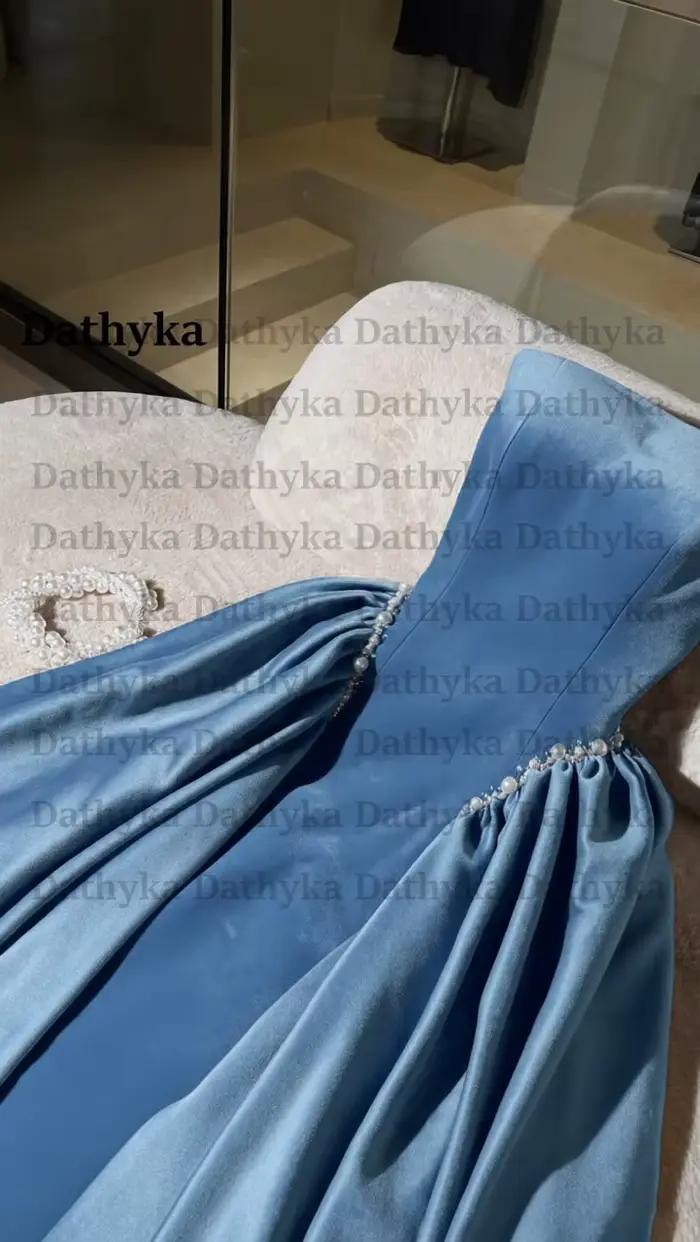 Dathyka robes De soirée à la mode pour les femmes bretelles perles sans manches