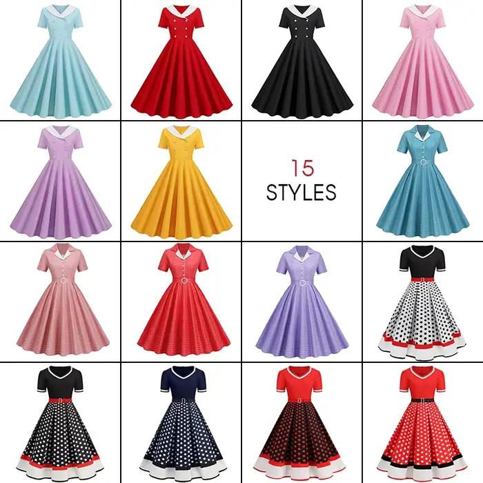 Robe de soirée rétro Vintage des années 50 et 60