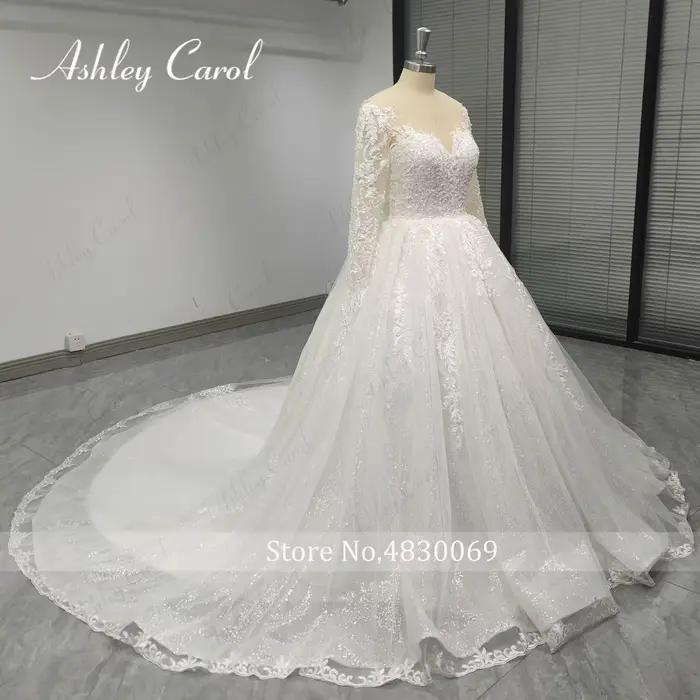 Ashley Carol-Robe de Mariée Sexy à Manches sulf