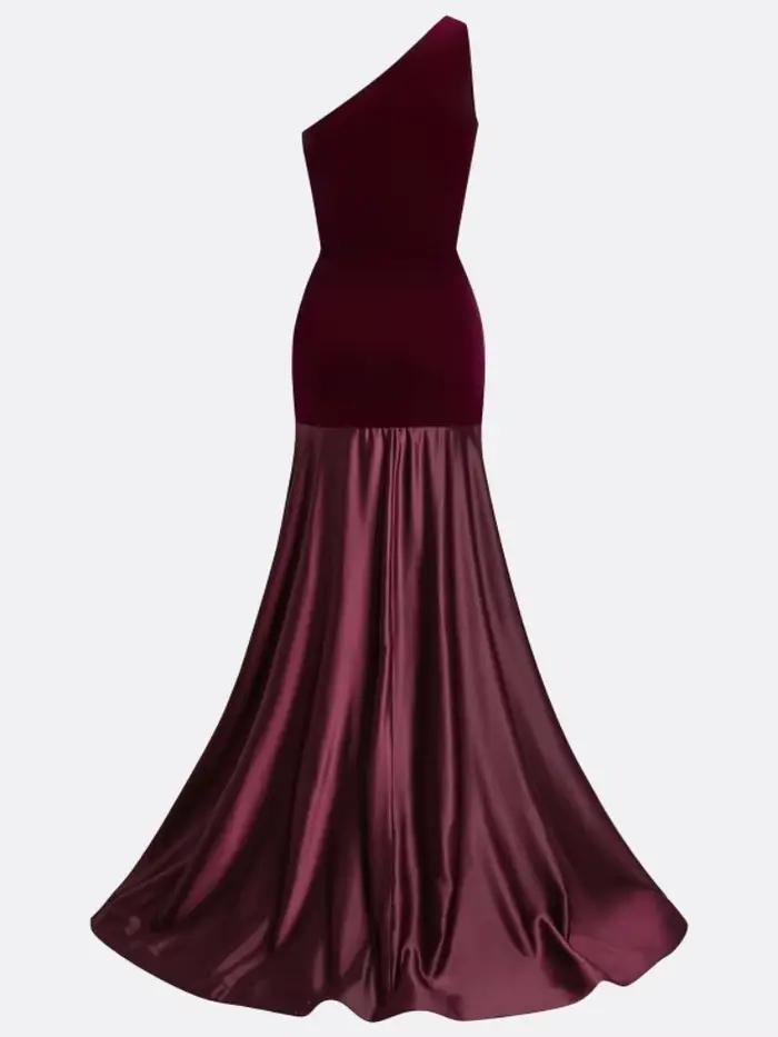 Robe de soirée bordeaux pour femme 2026