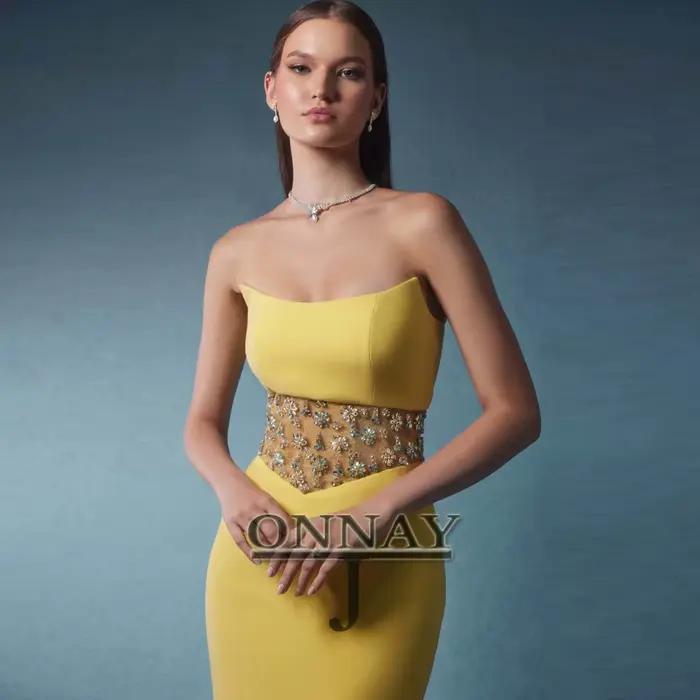 HS personnalisé élégant D2516 saoudien arabe Robes De bal célébrité Gala sur mesure robe De soirée