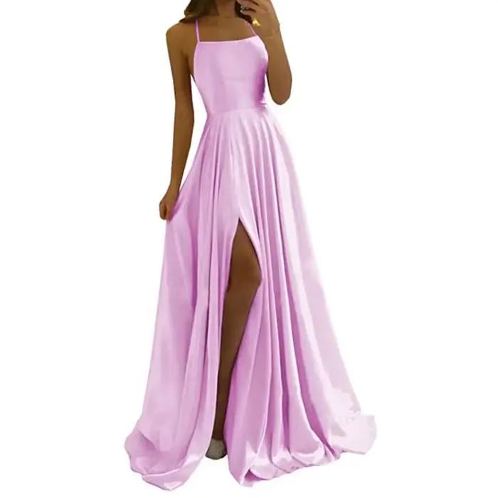 Robe de bal en Satin vert menthe