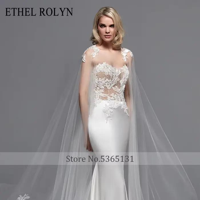 Robe De mariée sirène en Satin doux et dentelle