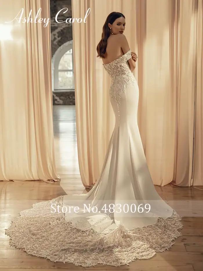 Ashley Carol-Robe de Mariée Sirène Sexy en Satin