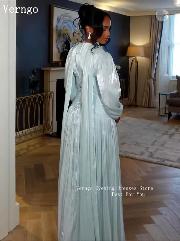 Verngo – robe de soirée en mousseline de soie brillante