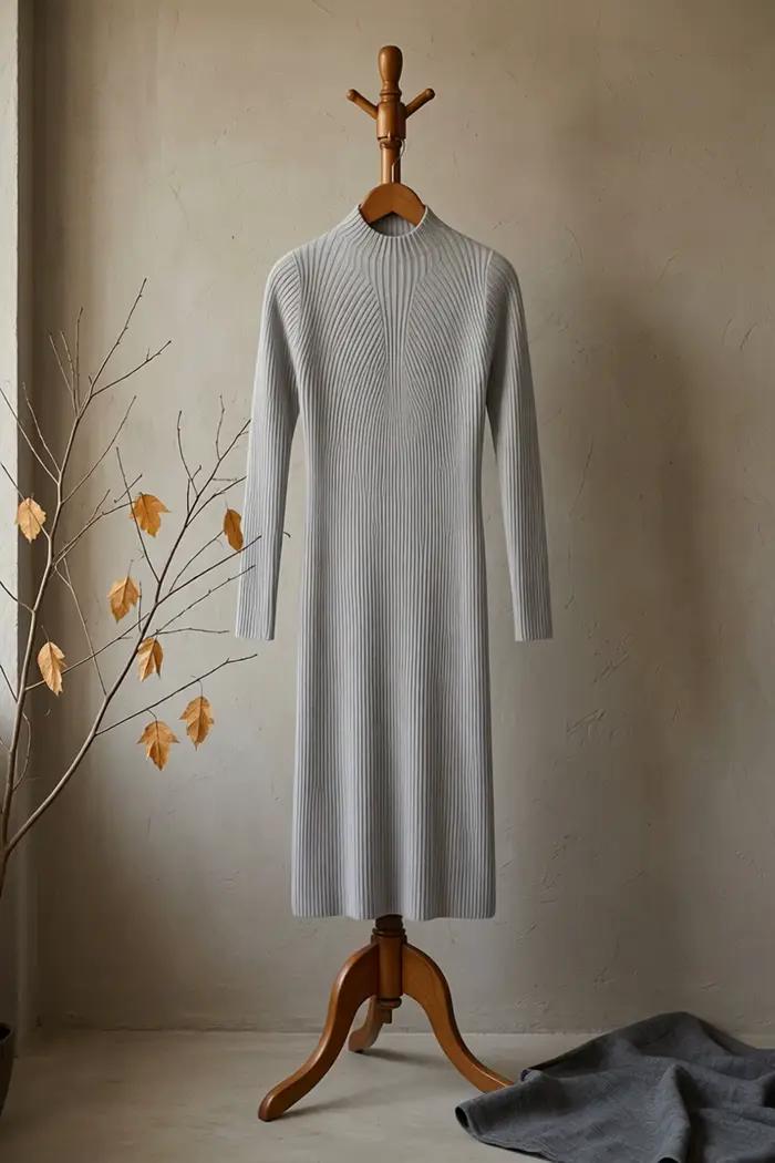 Longue robe hiver chaude long dress vetements femme nouveauté robes longues pour les femmes tricot pulls fashion