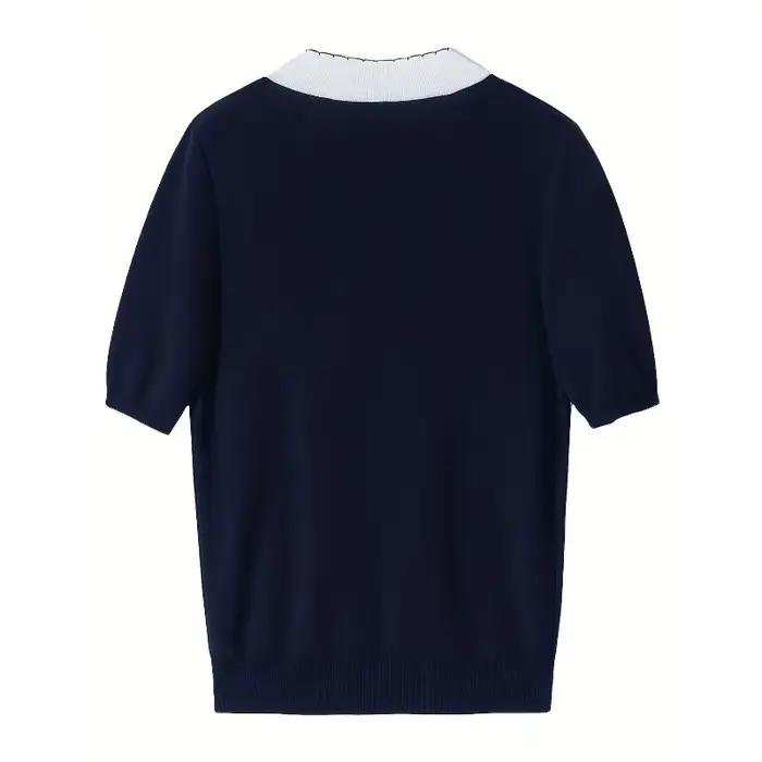 Haut en tricot d'été style Chanel français pour femme