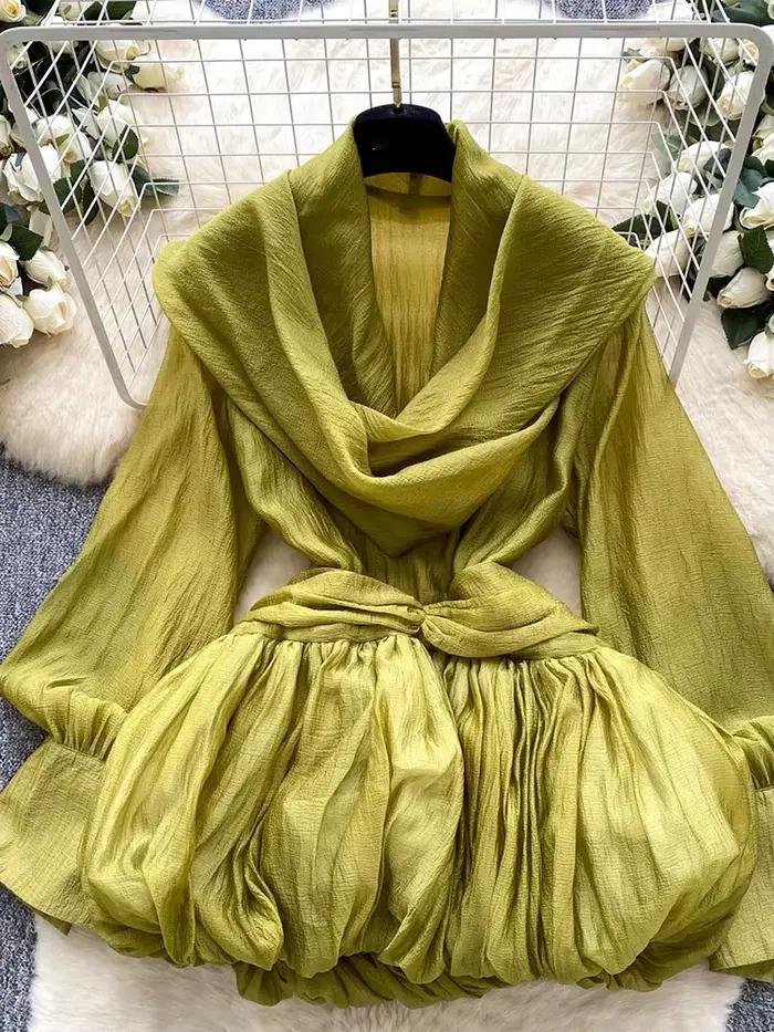Robe d'automne avec nœud papillon