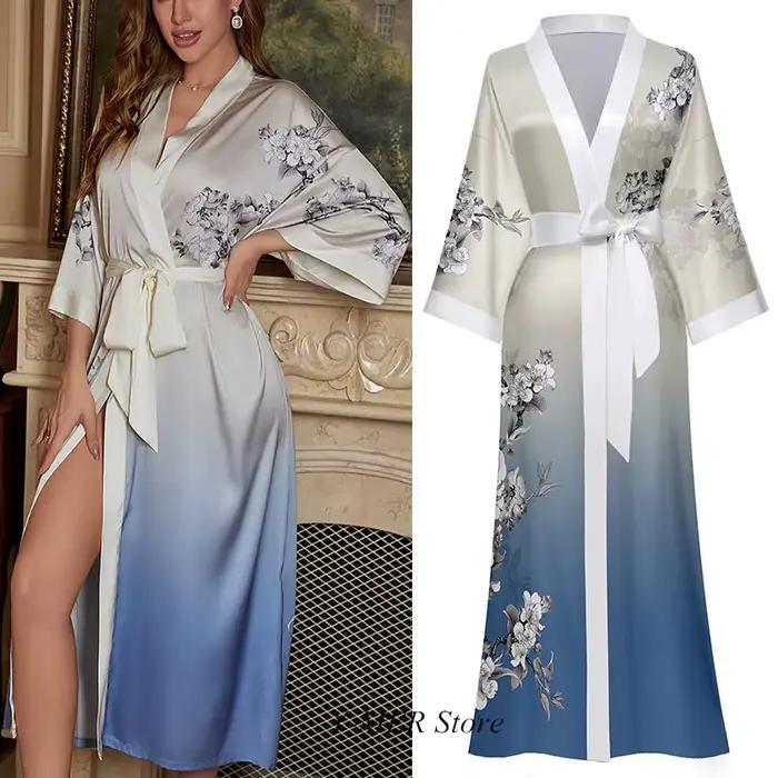 InjRayon-Robe Kimono pour Femme