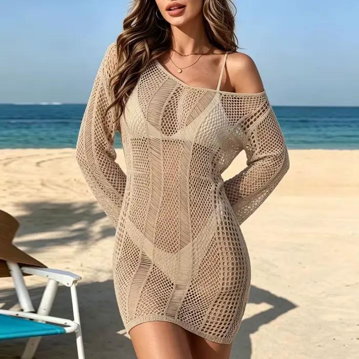 Robe en tricot dos nu à nouer