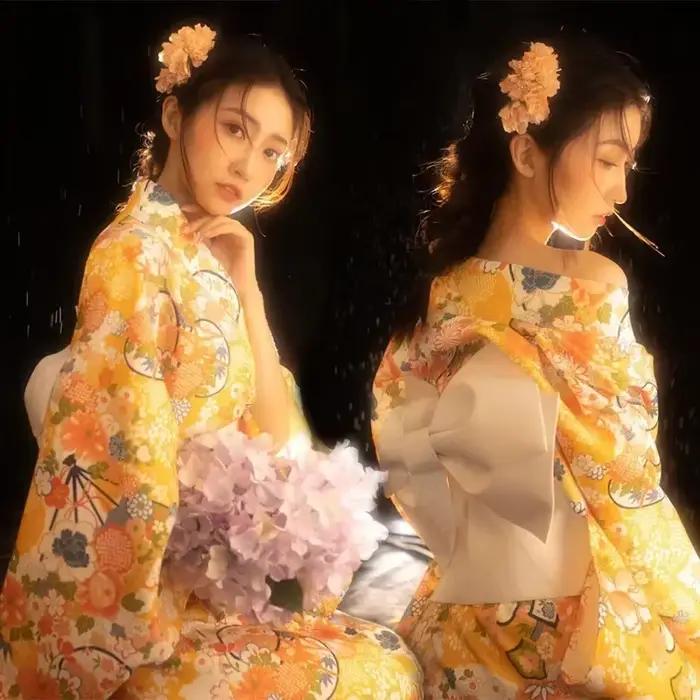 Robe Kimono Traditionnelle Japonaise pour Femme