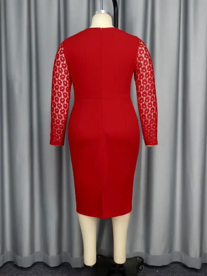 Robe mi-longue rouge élégante pour femme