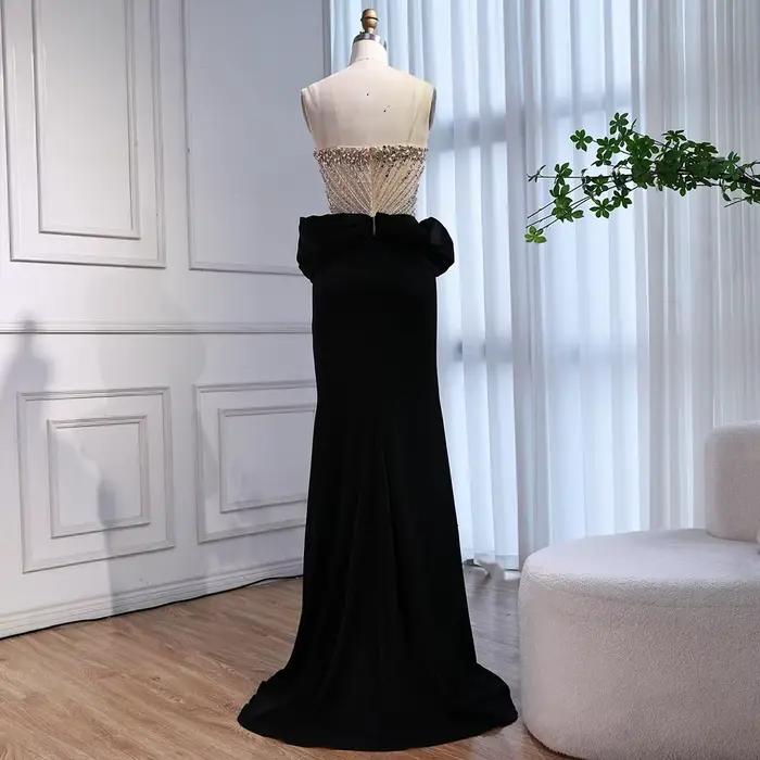 Robe de soirée sirène rouge de luxe