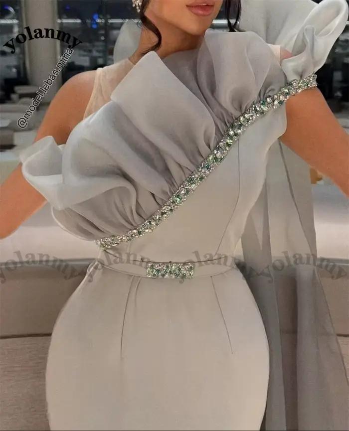 YOLANMY charmante sirène mère De la mariée Robe strass Pageant marié