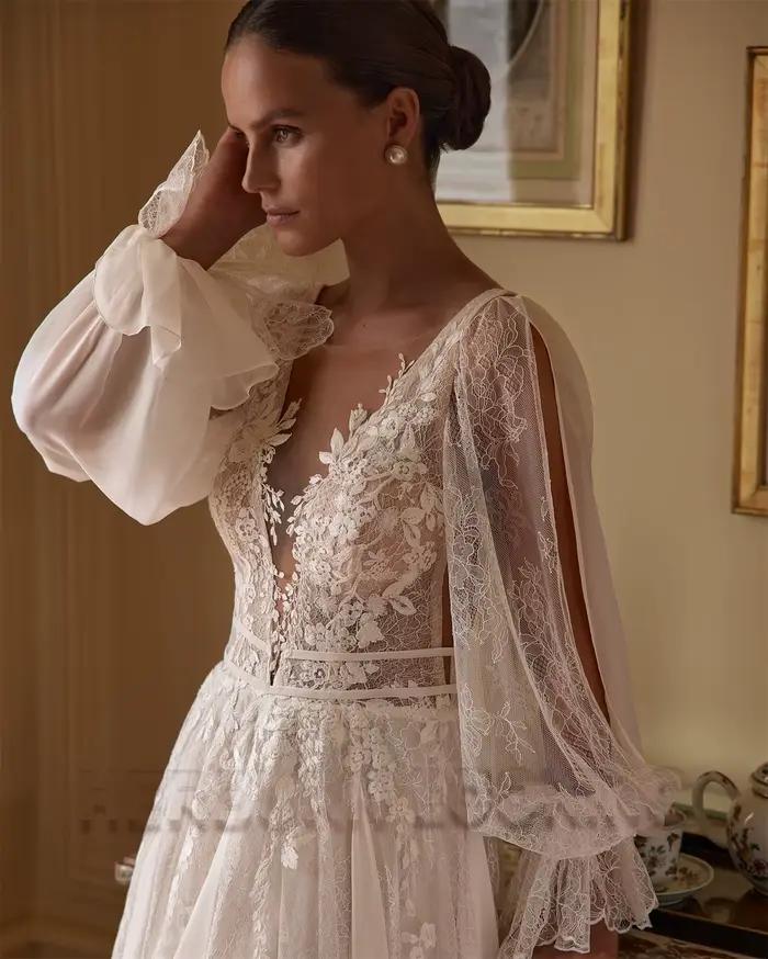 HERBURN charmante ligne a robes De mariée pour les femmes