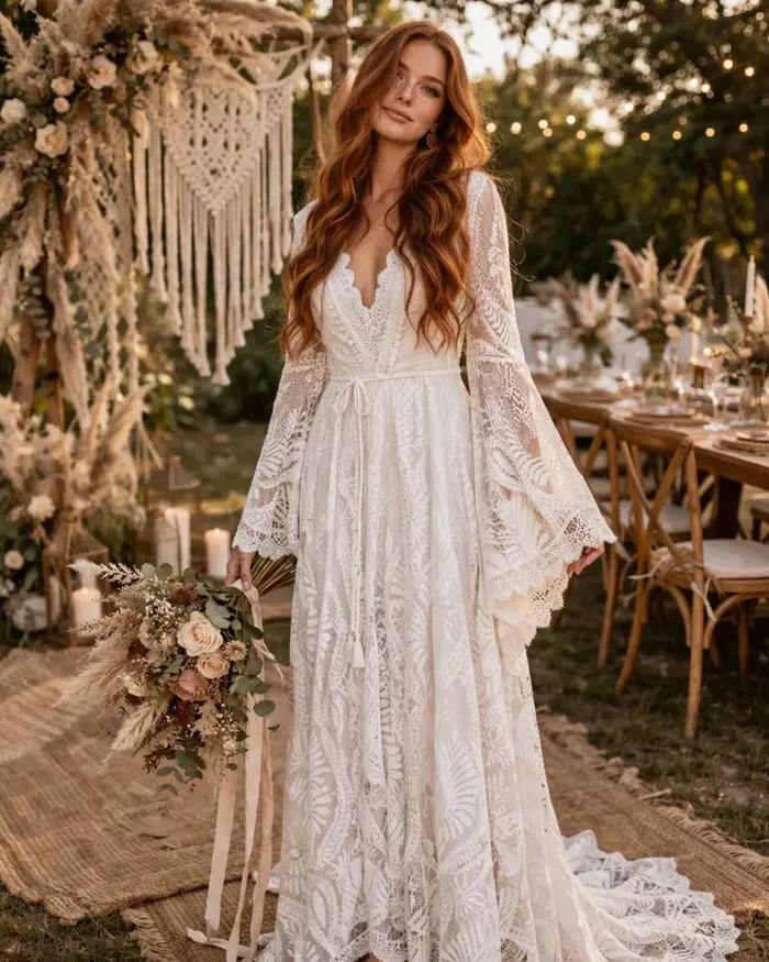 Robes de mariée longues personnalisées Lakshmigown