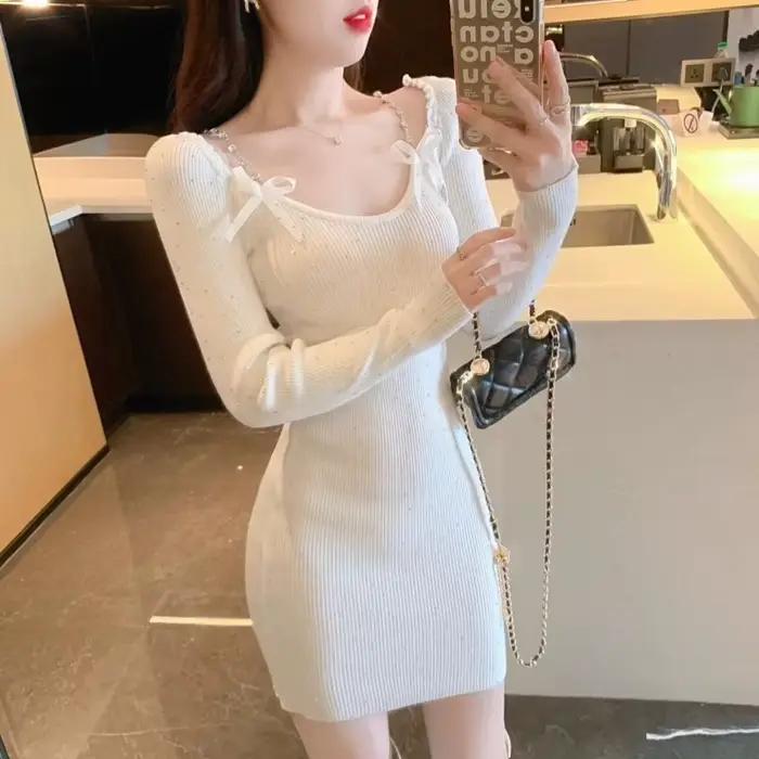 Robe tricotée Y2K sexy et club pour femme haute qualité automne hiver occassions spéciales