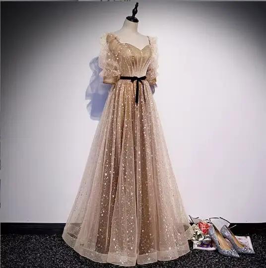 Robe De soirée Simple, longueur au sol