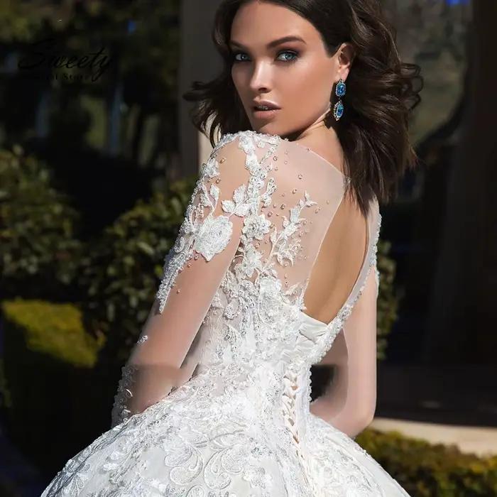 Robe de Mariée de Luxe en Organza Perlé