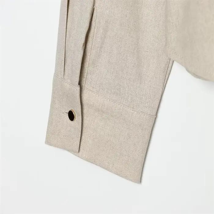Nouvelle chemise en lin à ourlet moelleux