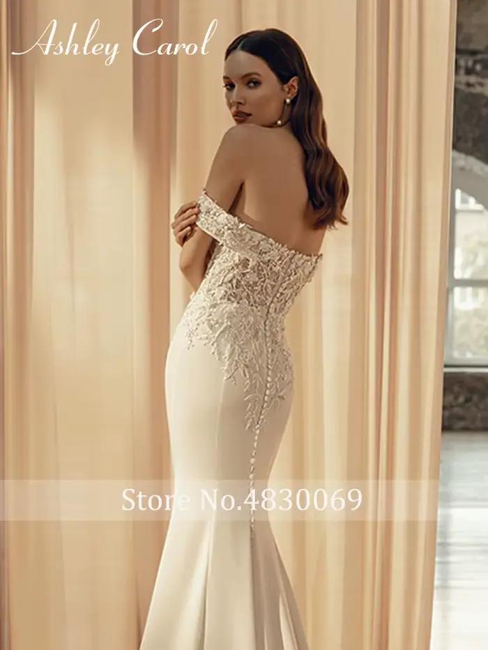 Ashley Carol-Robe de Mariée Sirène Sexy en Satin