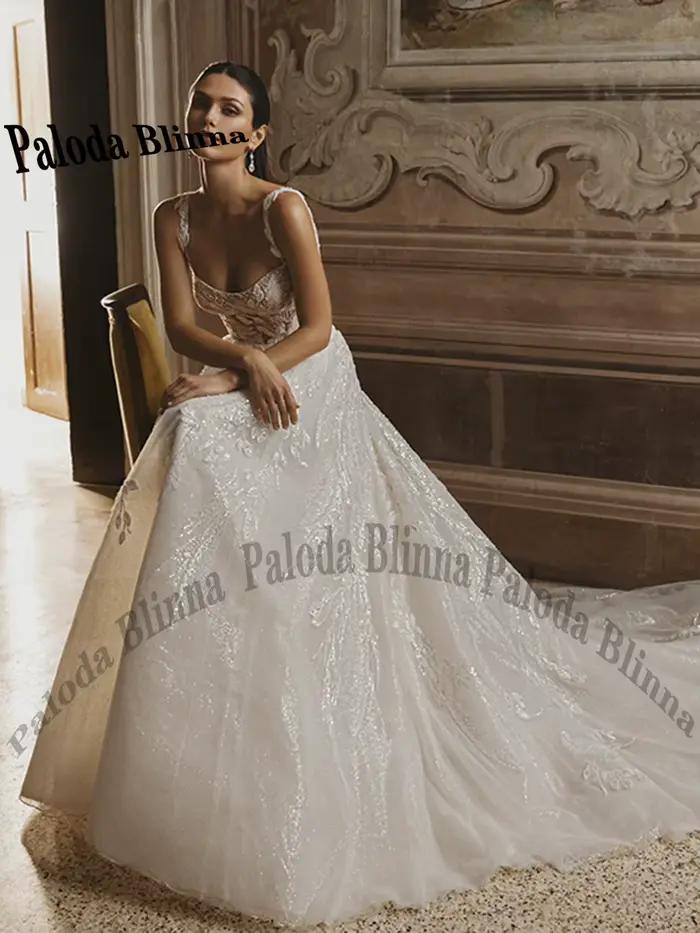 Paloda-Robes de mariée A-ligne personnalisées pour les patients