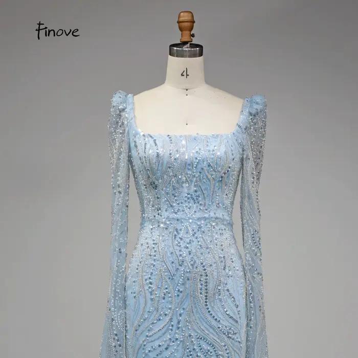 Robe de soirée sirène bleue