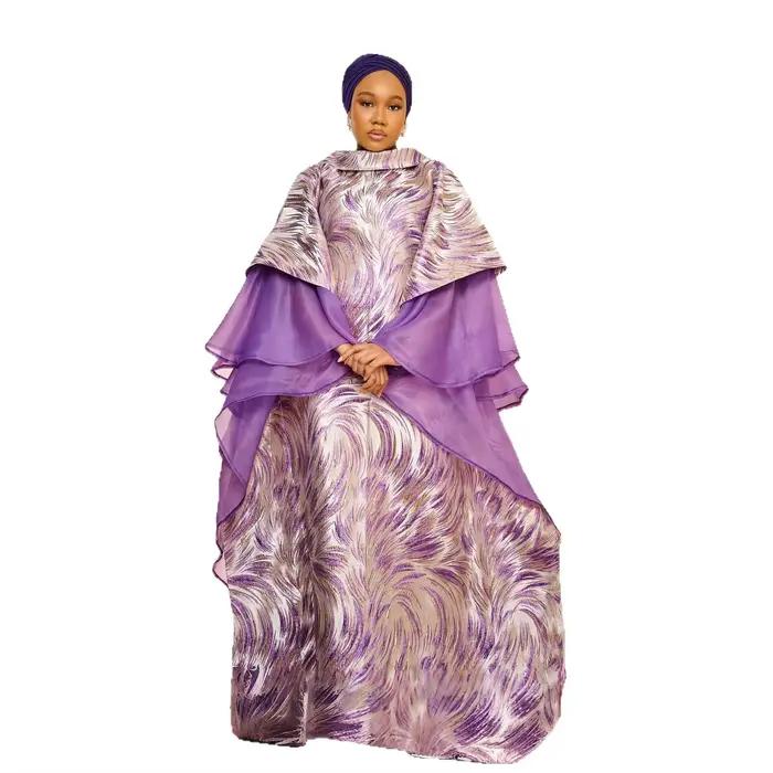 Robe de mariée africaine en brocart et bazin pour femmes occasions spéciales traditionnelles et modernes