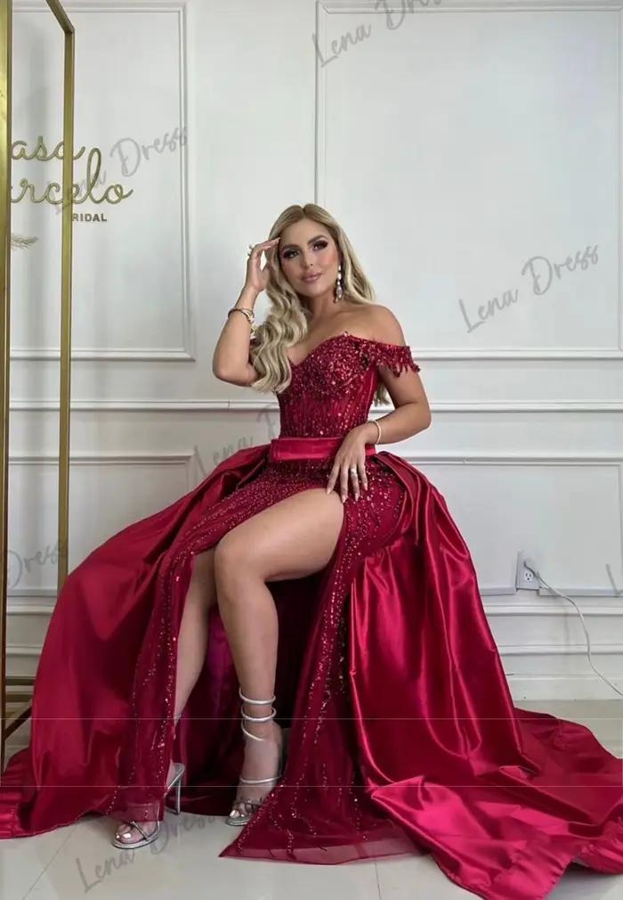 Lena robe de soirée épaules dénudées