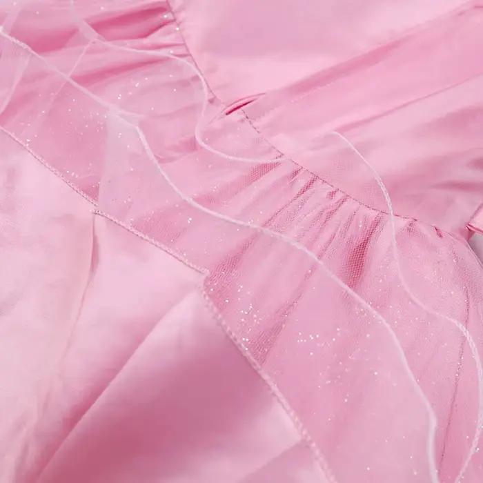 Robe de fête pour filles style européen et américain sans manches polyester viscose col rond pour occasions spéciales années 4-6