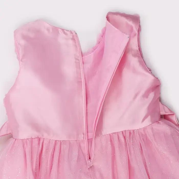 Robe de fête pour filles style européen et américain sans manches polyester viscose col rond pour occasions spéciales années 4-6